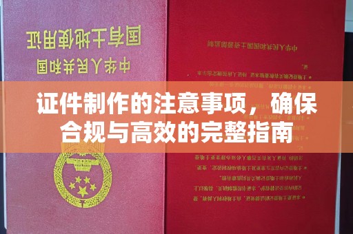 雨花台证件制作的注意事项，确保合规与高效的完整指南