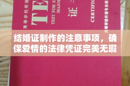 雨花台结婚证制作的注意事项，确保爱情的法律凭证完美无瑕