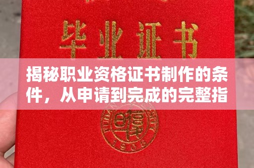 雨花台揭秘职业资格证书制作的条件，从申请到完成的完整指南