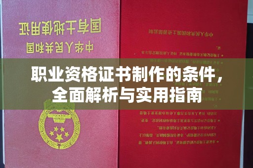 雨花台职业资格证书制作的条件，全面解析与实用指南